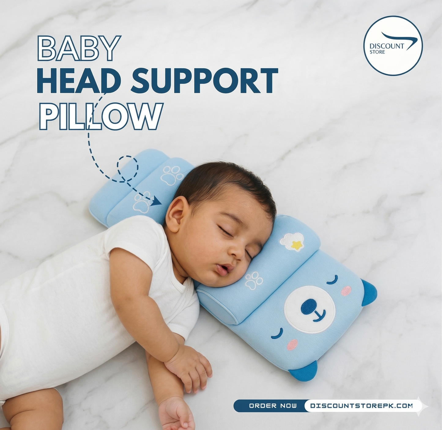 Baby Shaping Head Support Pillow - Assorted Colour