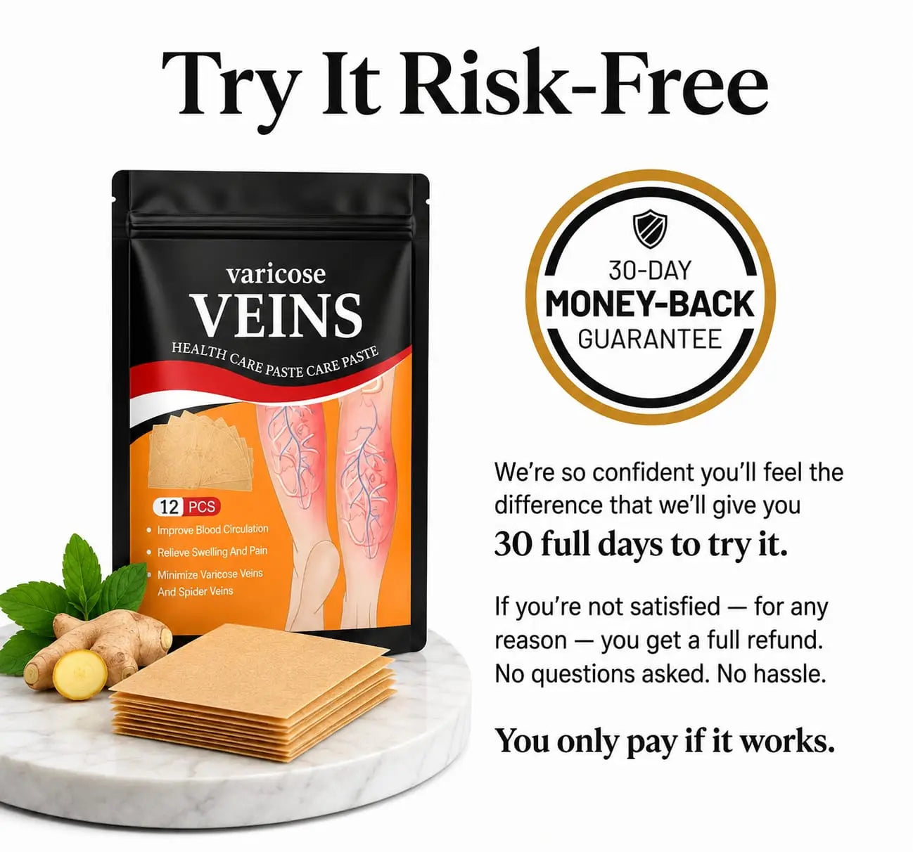 South Moon™ Spider & Varicose Vein Patches | Natural Herbal Therapy for Swelling, Fatigue & Vein Health