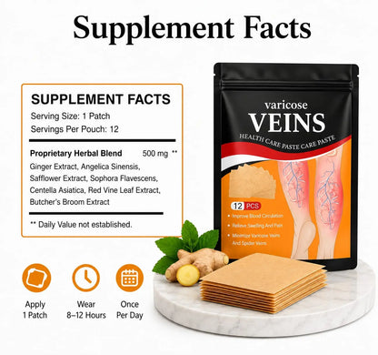 South Moon™ Spider & Varicose Vein Patches | Natural Herbal Therapy for Swelling, Fatigue & Vein Health