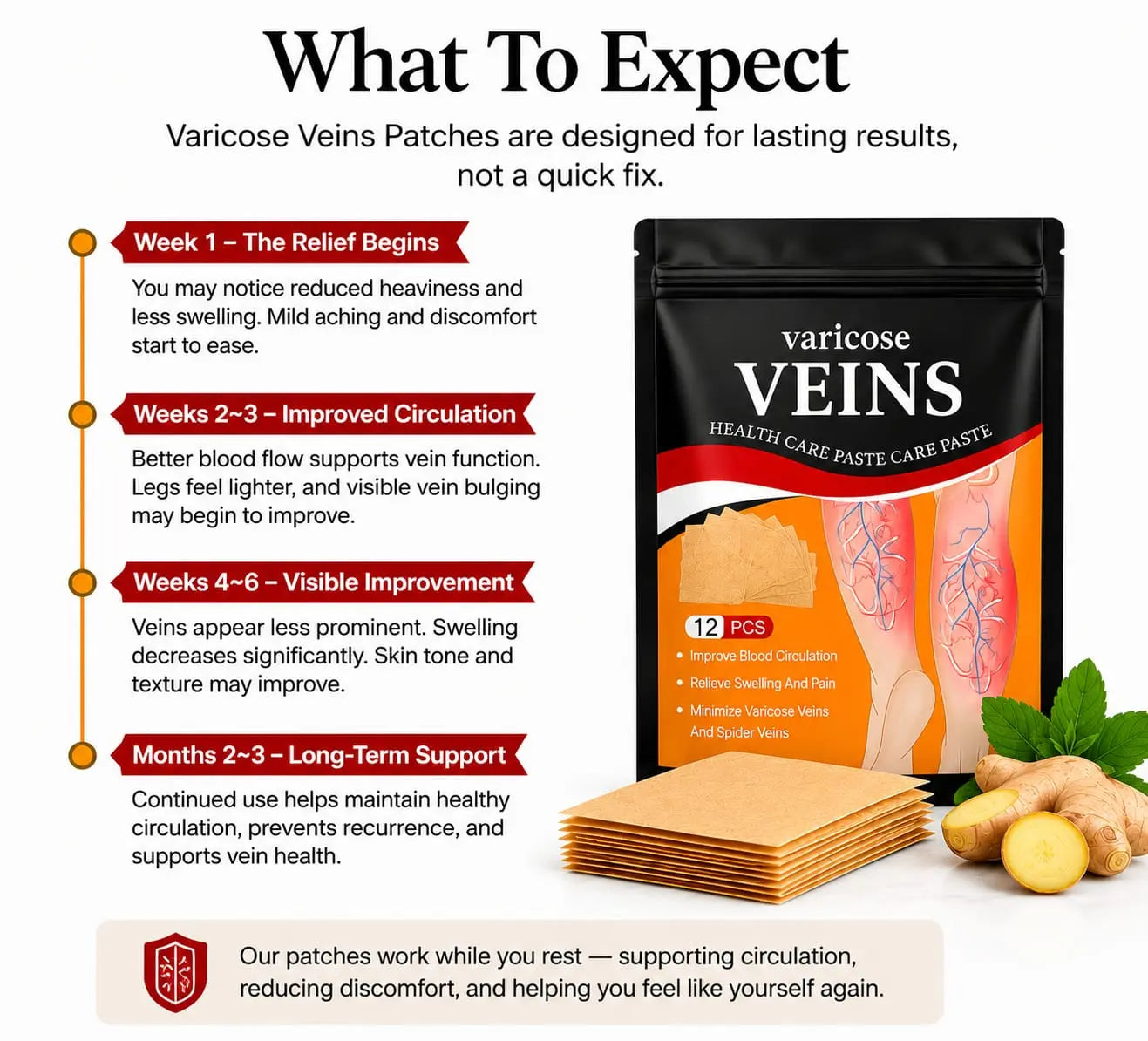 South Moon™ Spider & Varicose Vein Patches | Natural Herbal Therapy for Swelling, Fatigue & Vein Health
