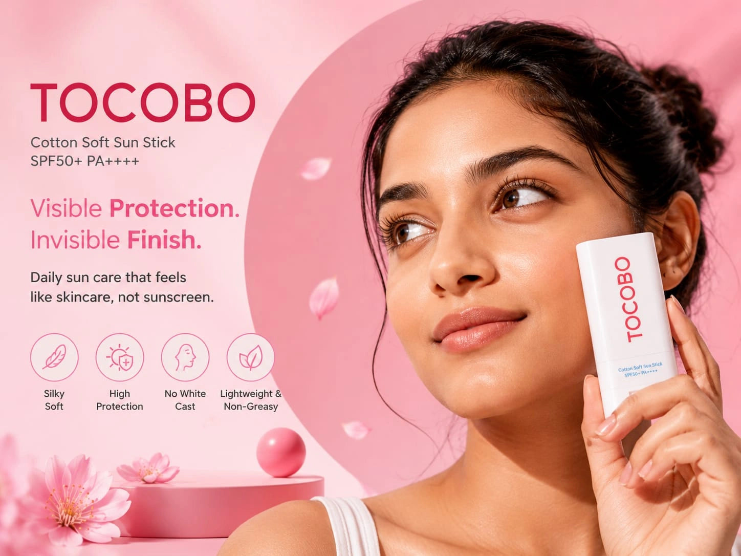 Visible Protection. Invisible Finish. — Tocobo Cotton Soft Sun Stick